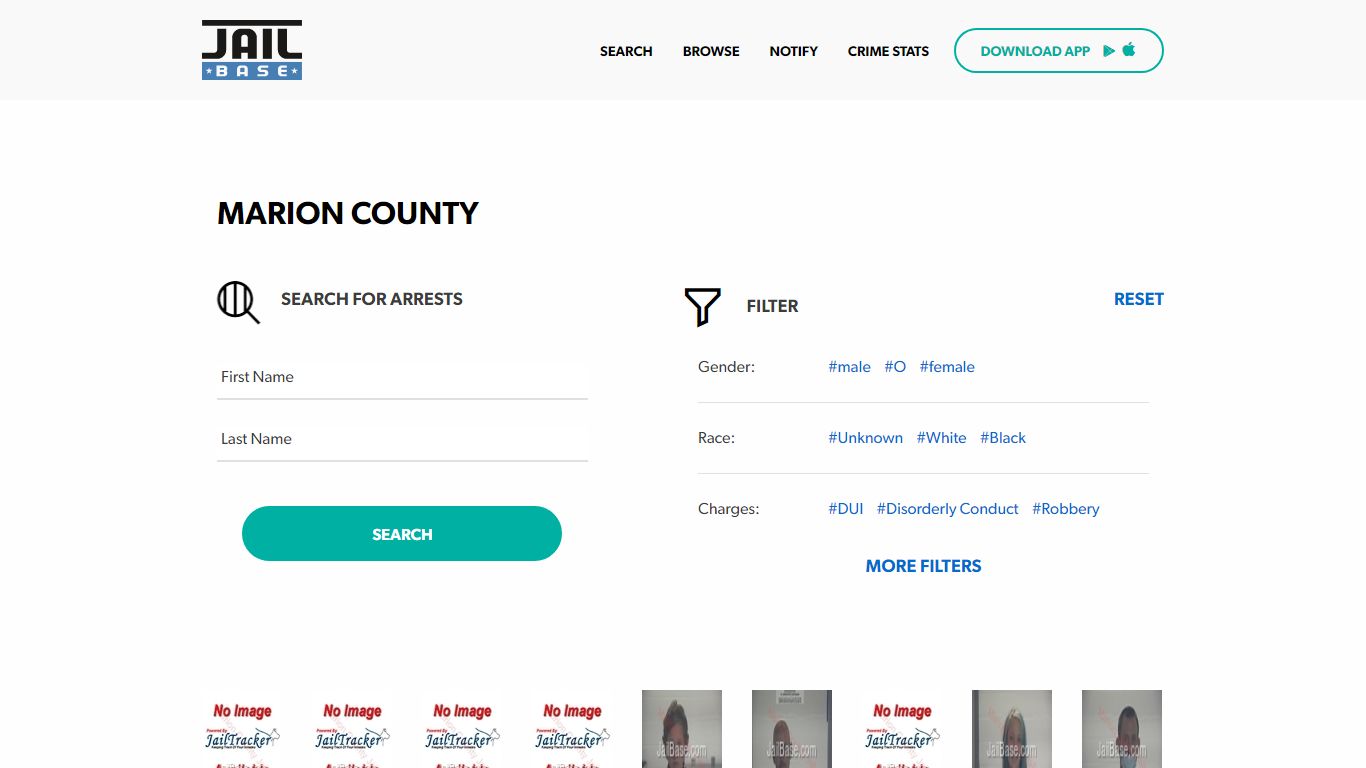 Marion County Jail Inmate Search and Mugshots | JailBase